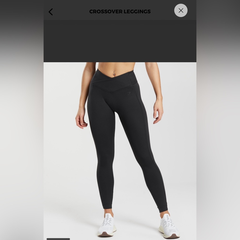 gymshark crossover leggings size medium ! never worn because they don’t fit